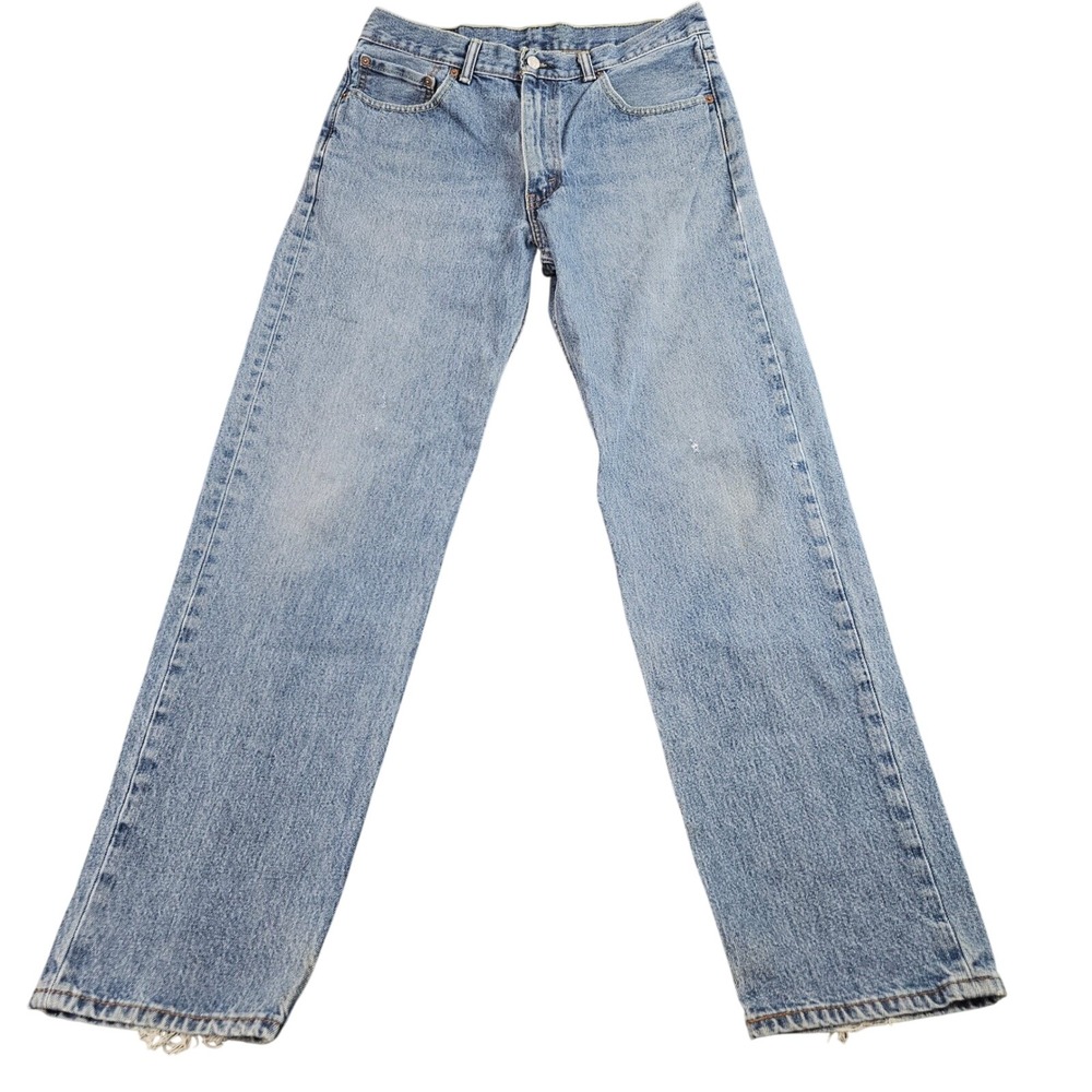 Levis 550‎ Relaxed Fit Jeans Mens 34x34 Light Wash Denim Classic Casual Tapered